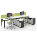 Bureau de bureau de piédestal fixe pour 2 personnes (FOH-CXSF2-3006)